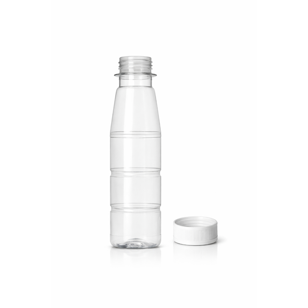 100ML Round Plastic Transparent Bottle with White Sealable Cap (Pack of 10 Bottle)