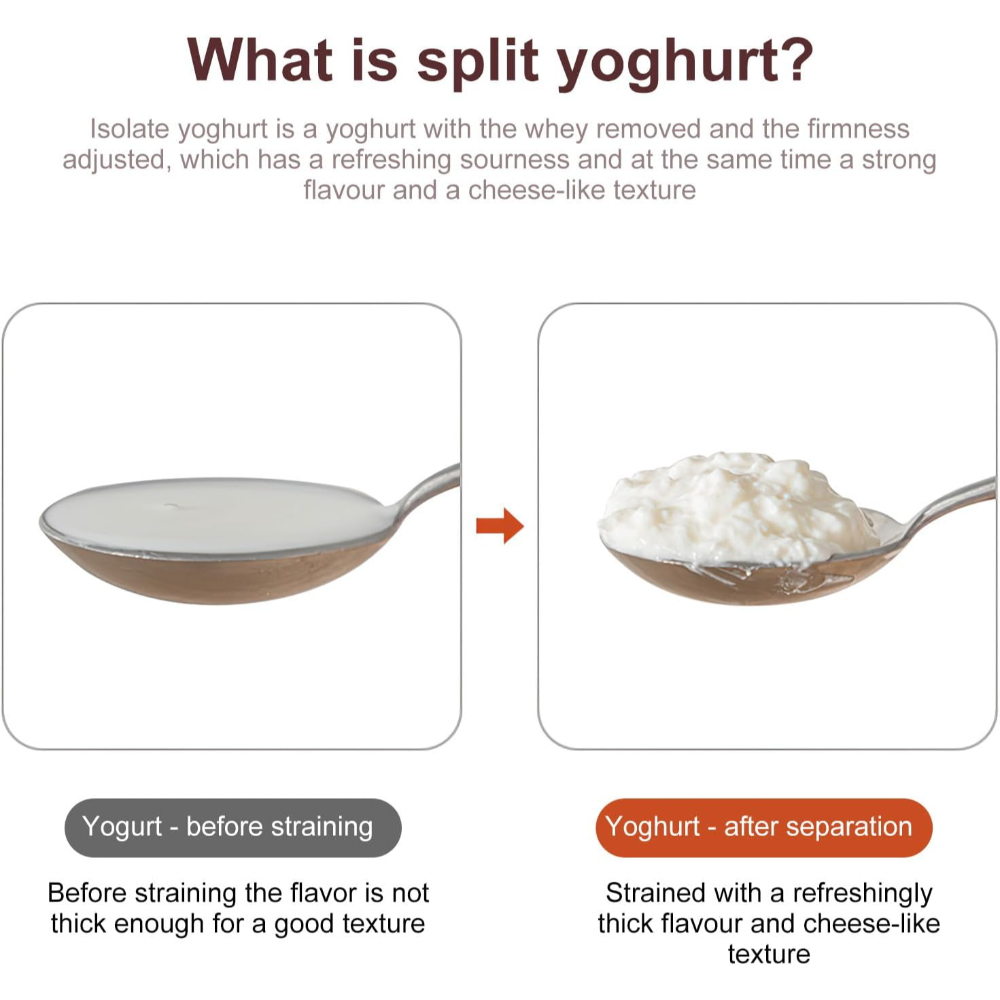 1100ML Yogurt Maker Filter Strainer | Fine Filter Strainer with Lid Leak Proof and Reusable