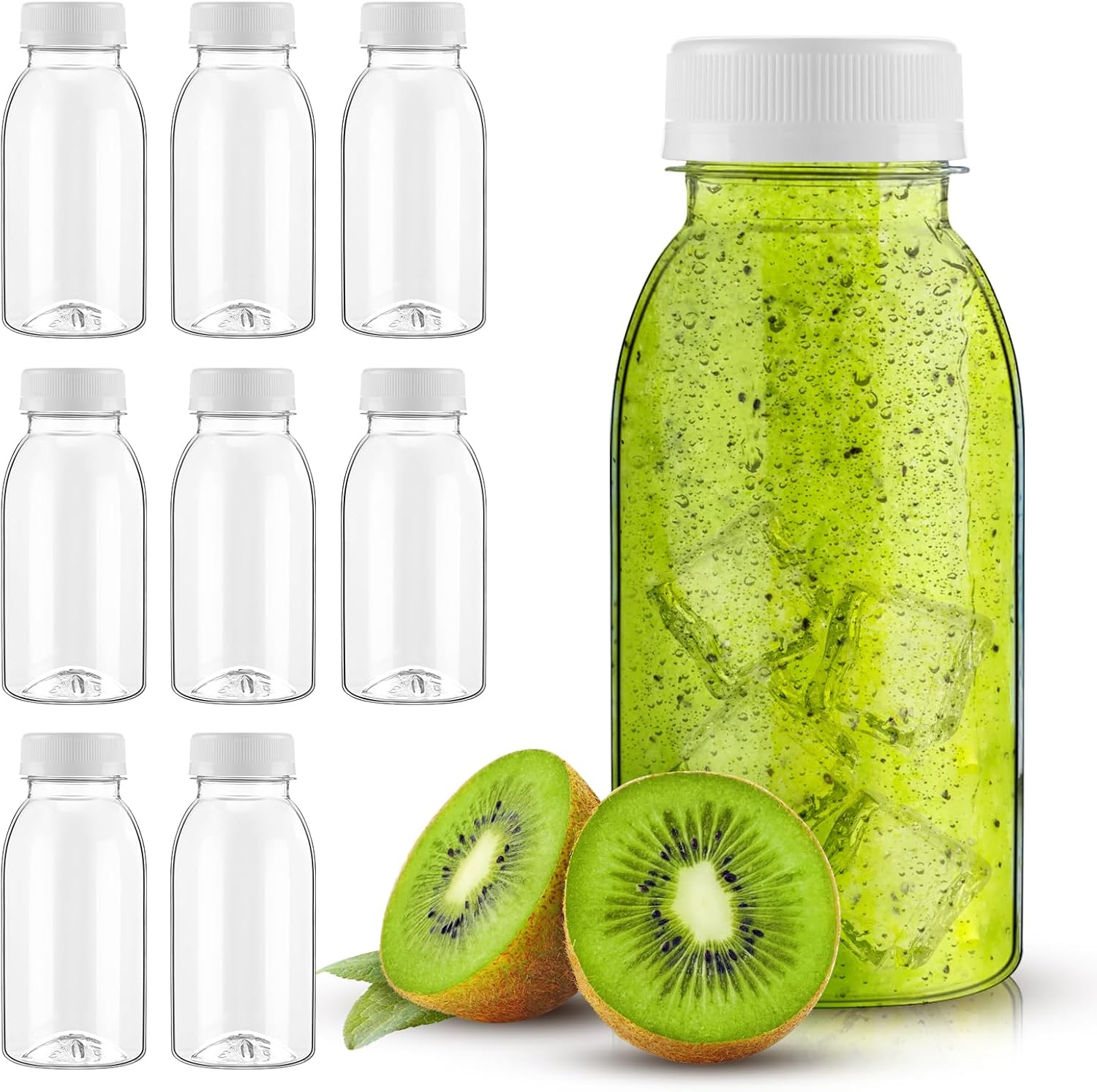 200ML 250ML 300ML 350ML Round Plastic Transparent Disposable Bottle (Pack Of 10 Unit)