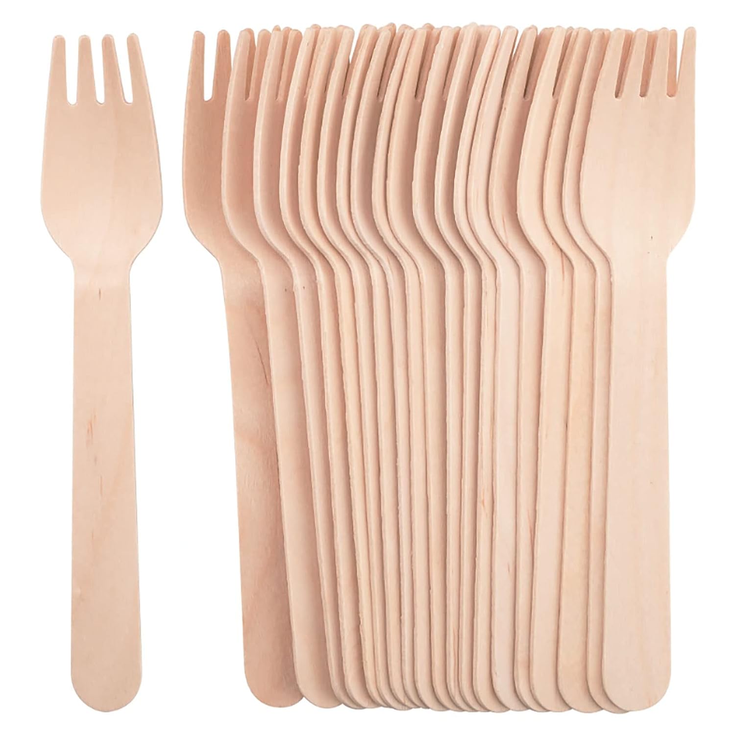 Biodegradable Wooden Fork 160mm (Pack of 50 Units)