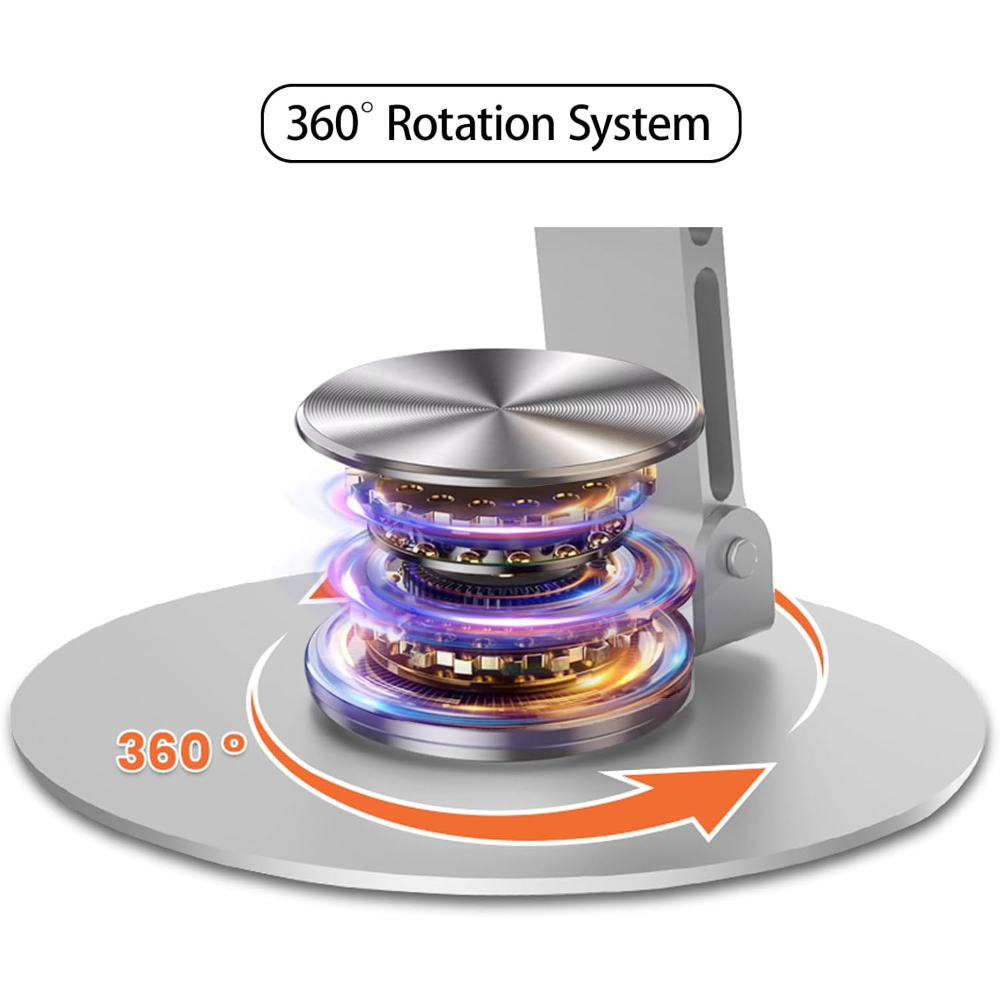 Alloy Steel Adjustable Metal Foldable with 360 Degree Rotating Mobile Phone Stand