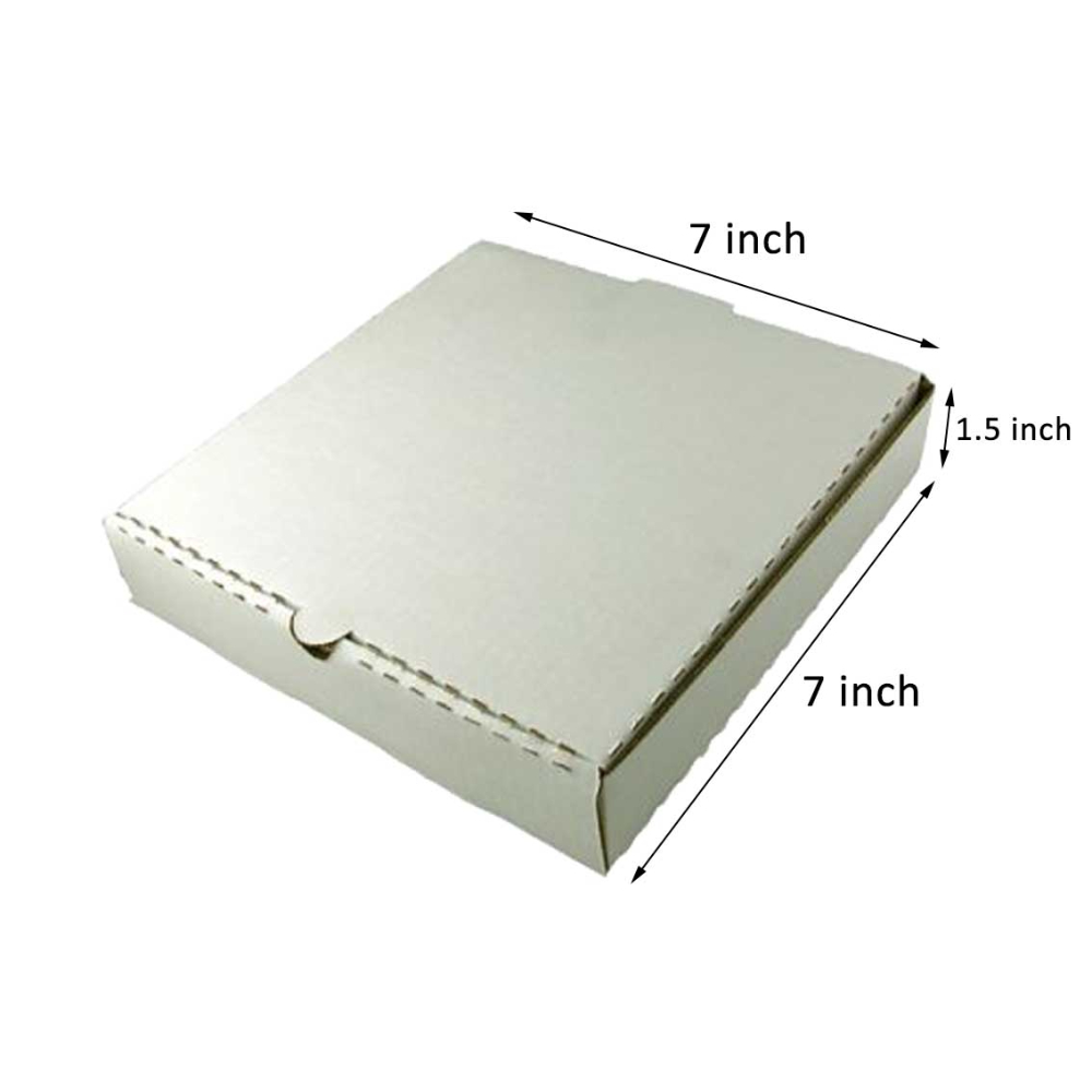 7 Inch Kraft Paper Corrugated Pizza Box (Pack of 25 Units)