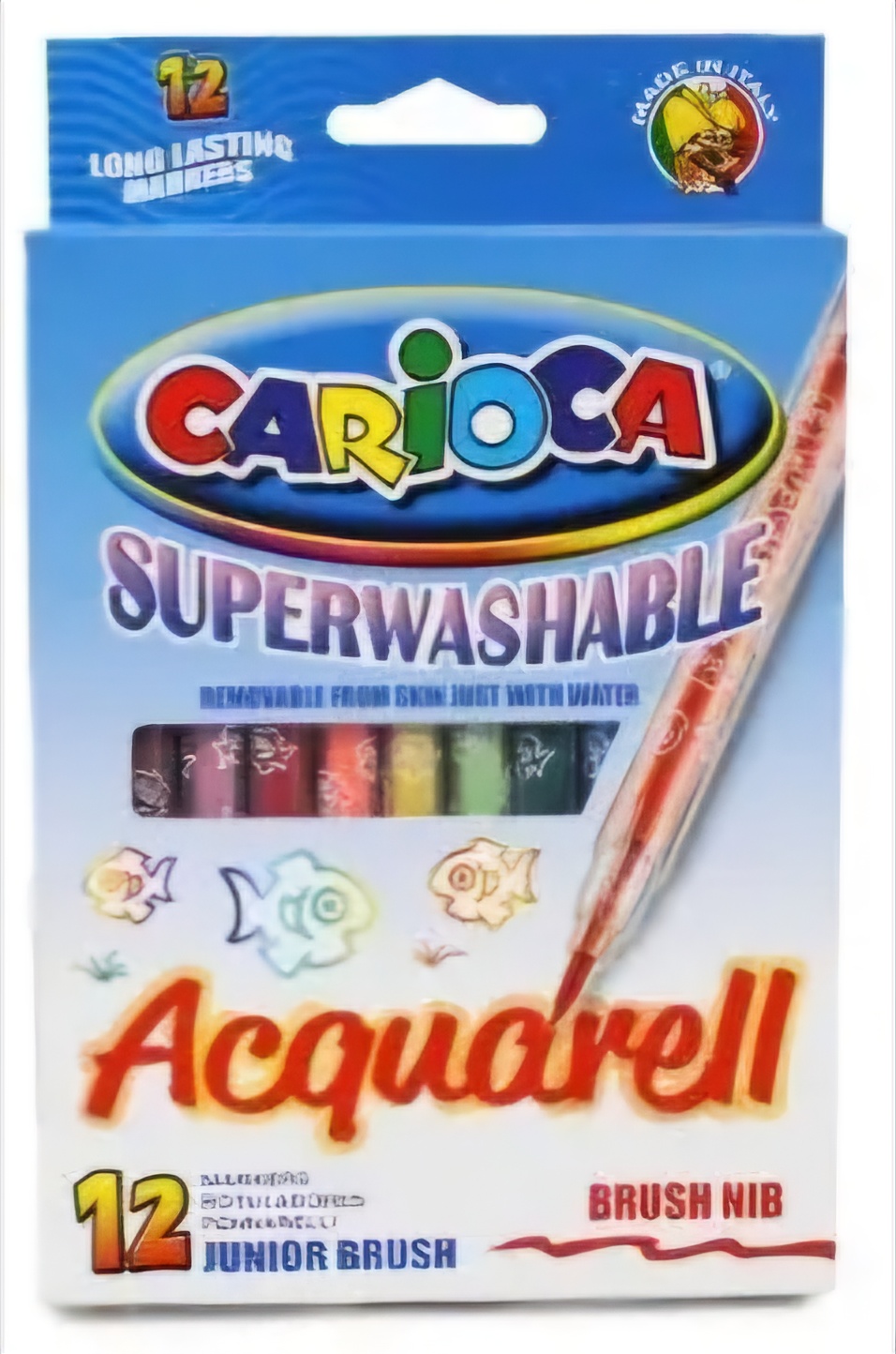 Rotuladores Acquarell CARIOCA Superwashable - 12 Colores