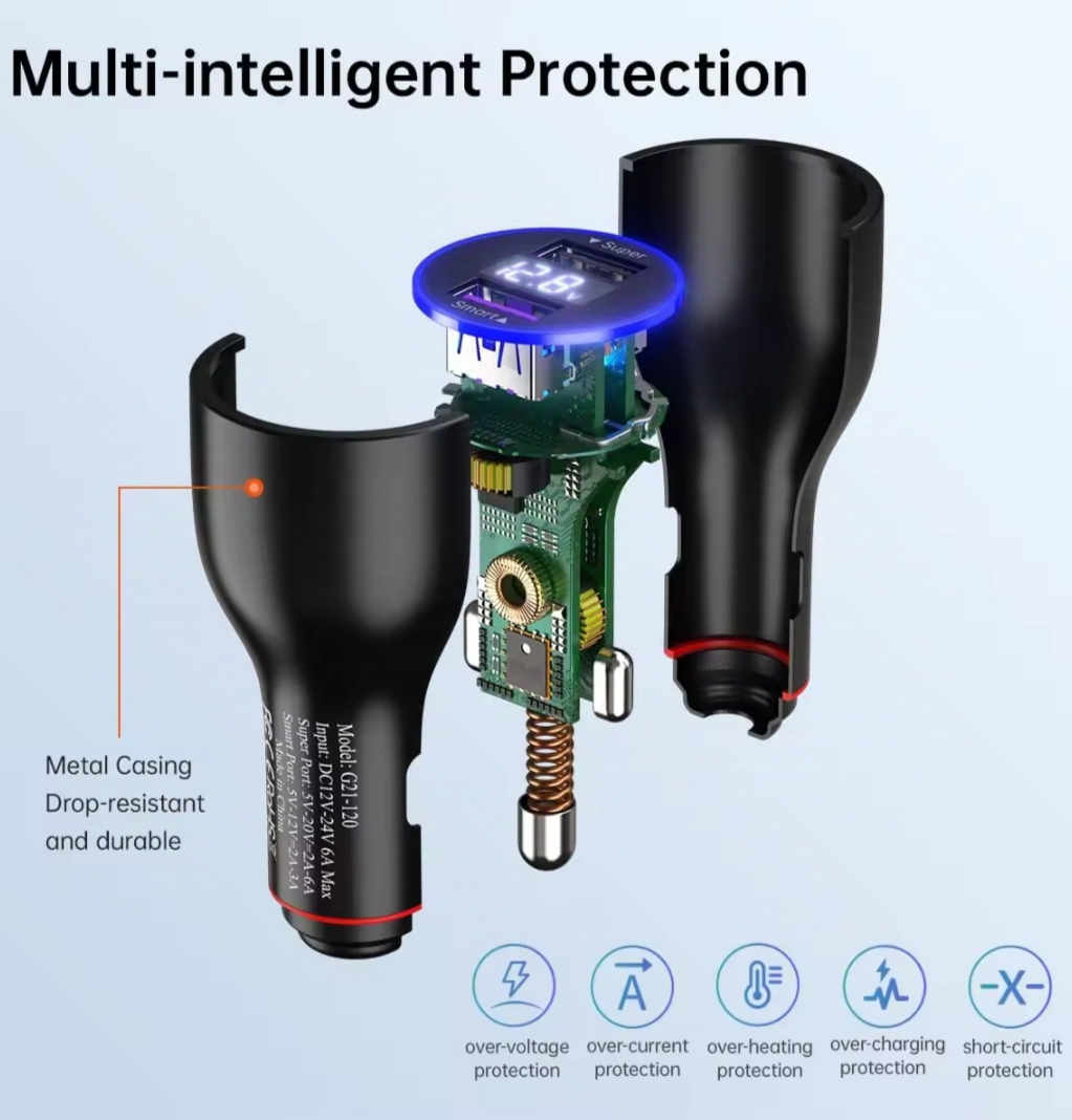 Cargador Original Xiaomi De Coche + Cable