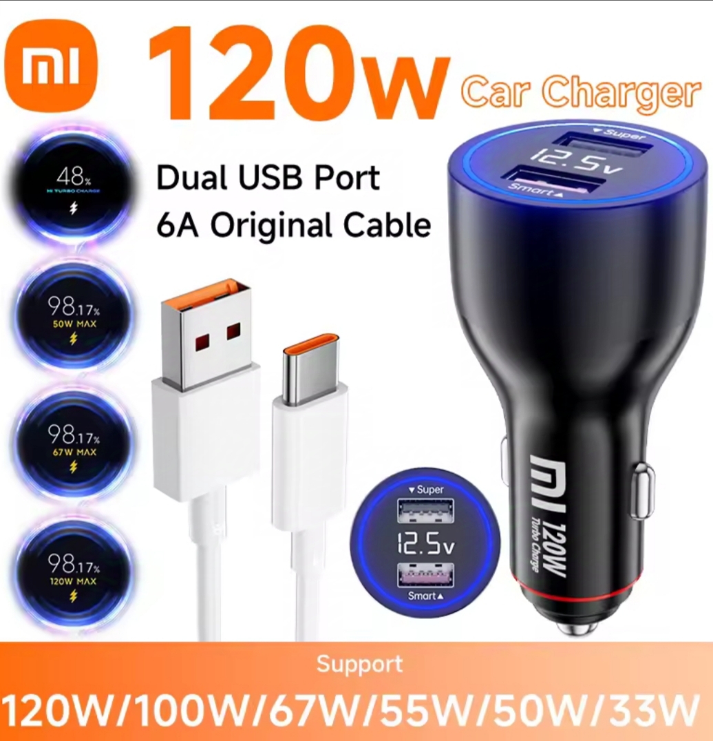 Cargador Original Xiaomi De Coche + Cable