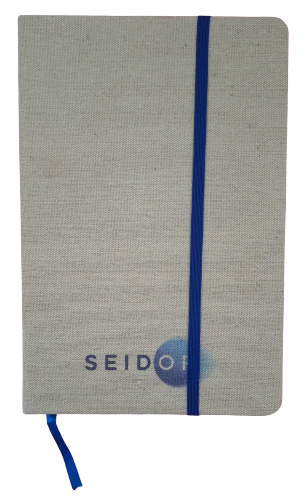 Libreta SEIDOR con tapa de tela y cierre elástico