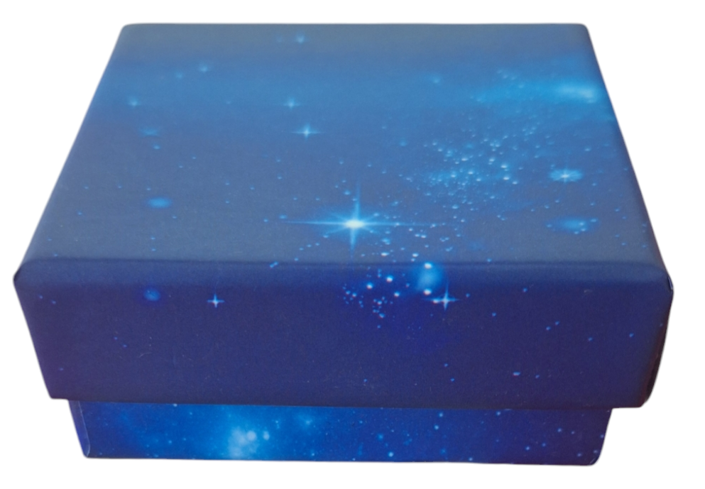 Caja Azul con Estrellas 