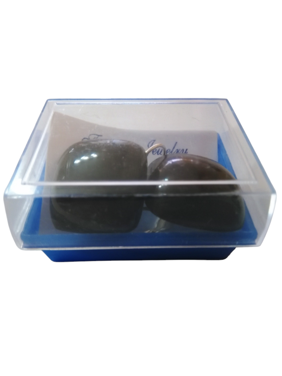 Pendientes Negros y Plateados Elegantes