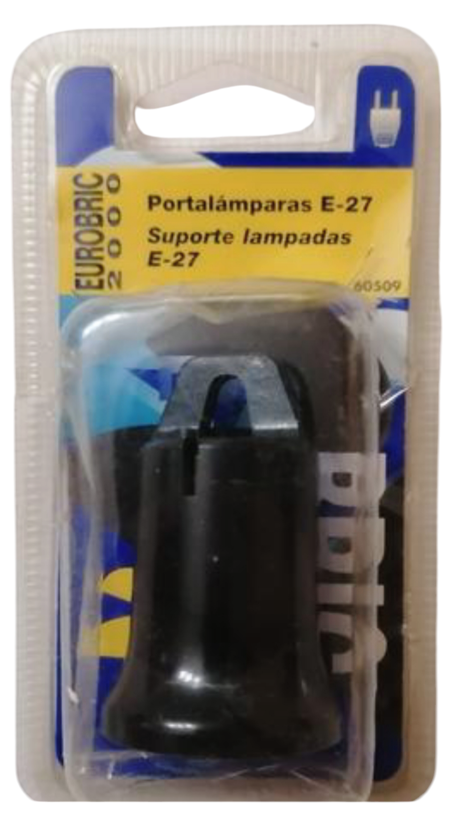 Portalámparas E27 Negro 40W