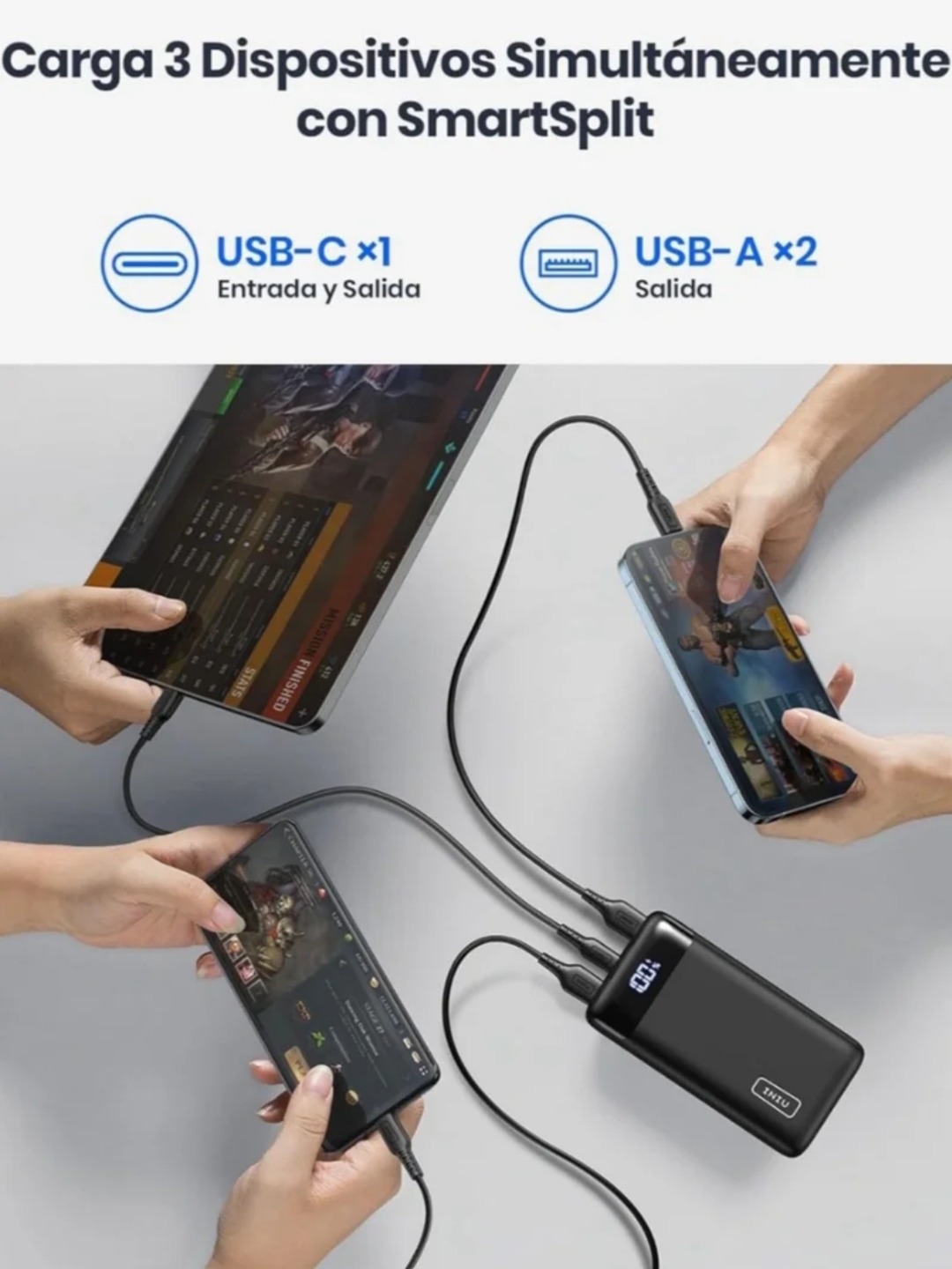 Power Bank 20000mAh Carga Rápida