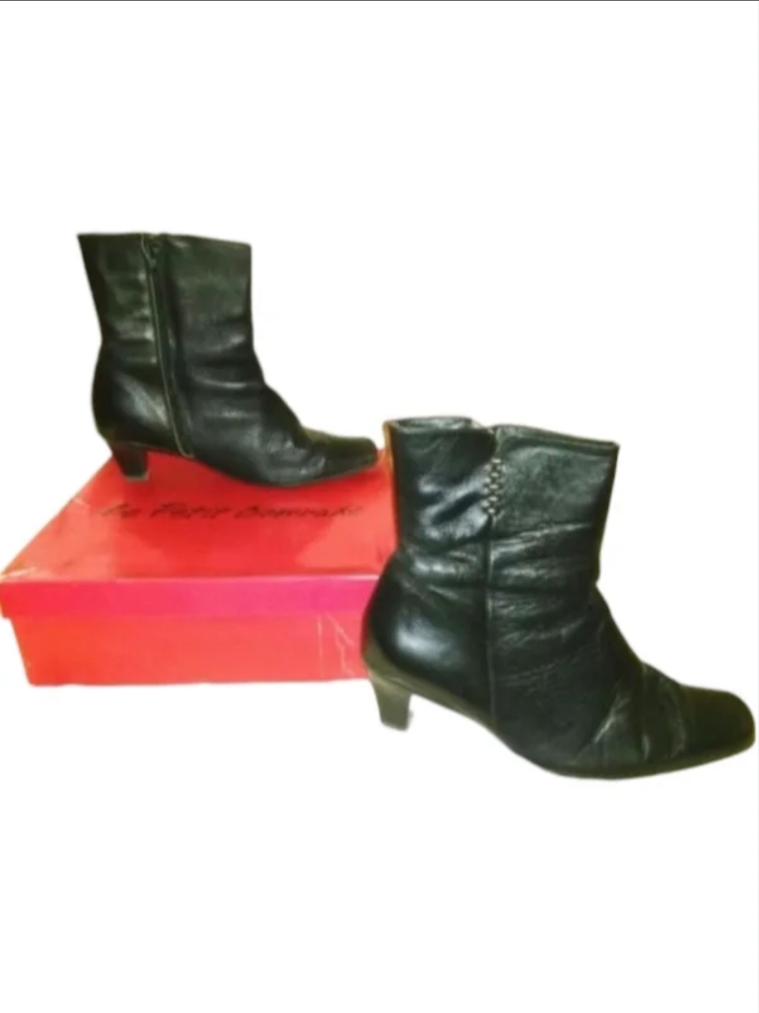 Botines de Piel Napa Negros T.40.