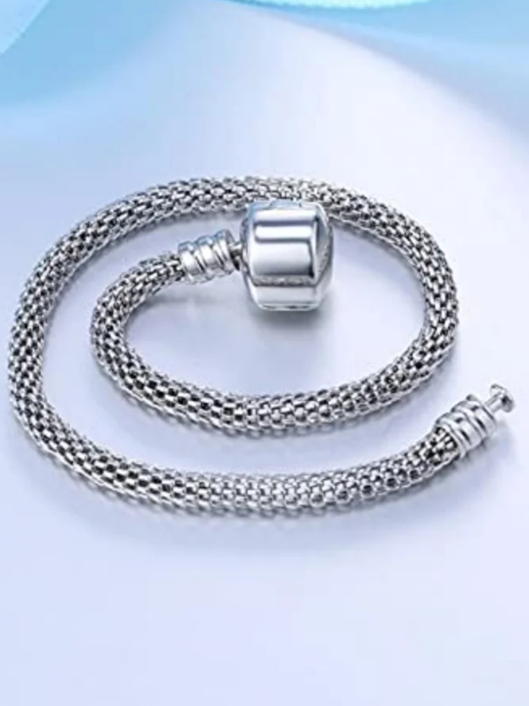 Pulsera Tipo Pandora Plata Elegante