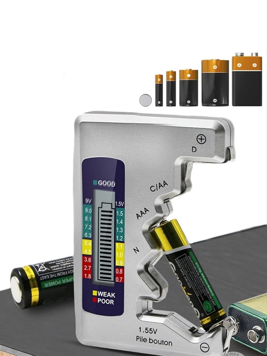 Probador Digital de Pilas LCD Multiformato