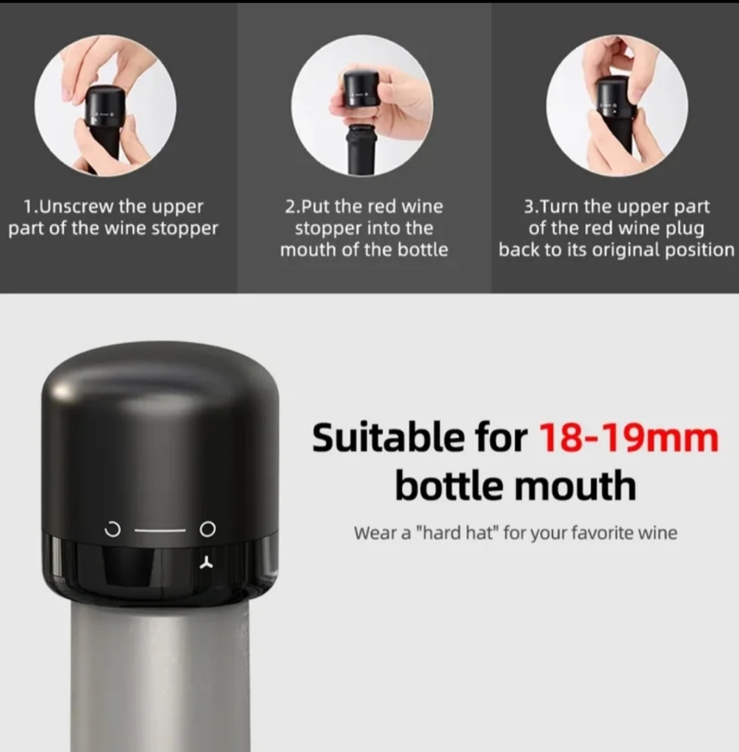 Tapón de Silicona para Botellas de Vino