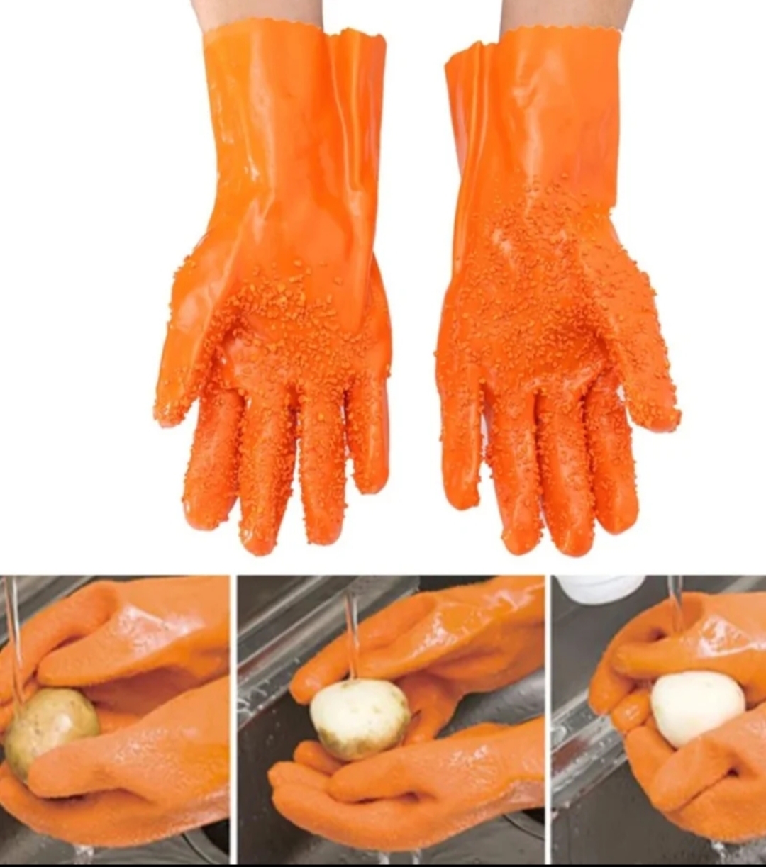 Guantes Pelar Cocina Mandarina