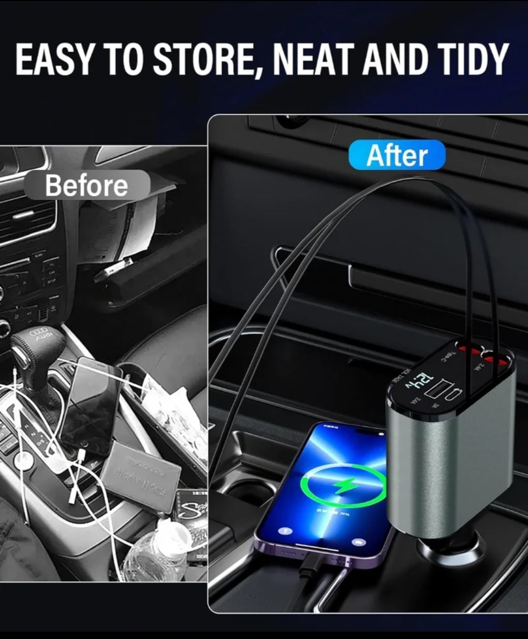 Cargador 4en1 120W Coche