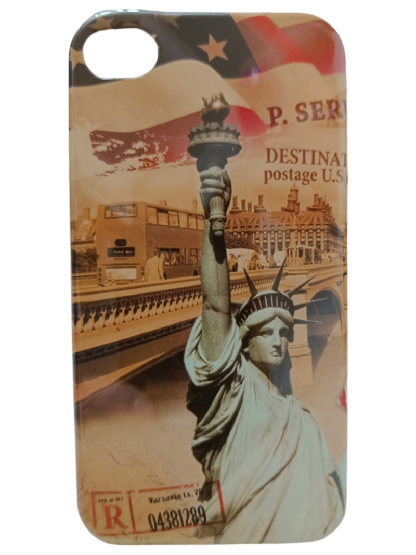 Funda de silicona para iPhone 4G con diseño exclusivo de la Estatua de la Libertad
