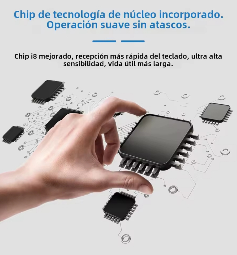 ¡Mini Teclado i8 Retroiluminado 2.4GHz!