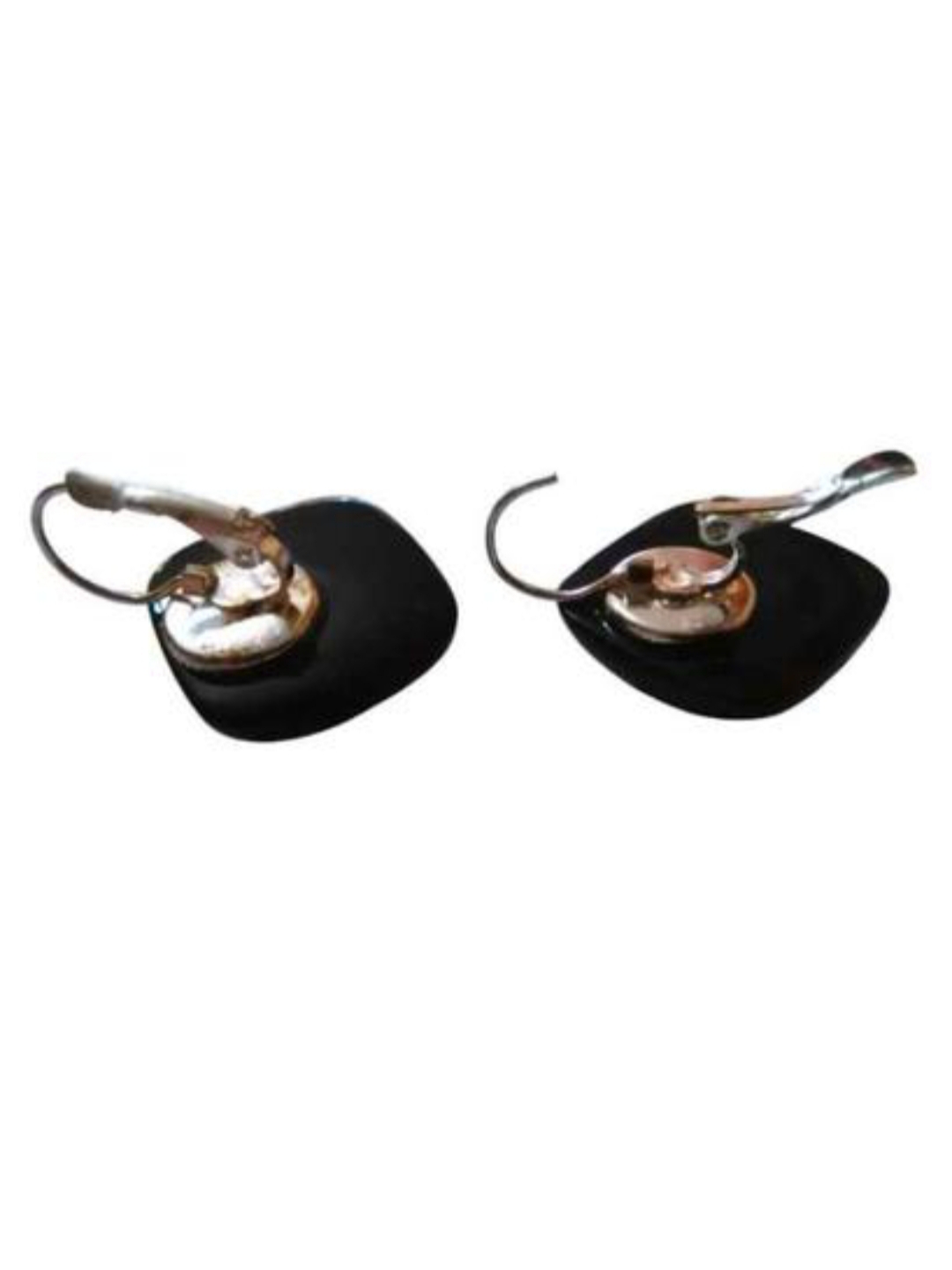 ¡Pendientes Elegantes en Negro y Plata!