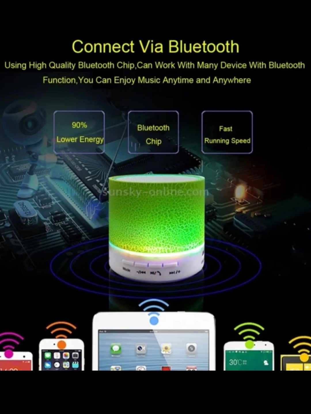 Mini Altavoz LED Bluetooth