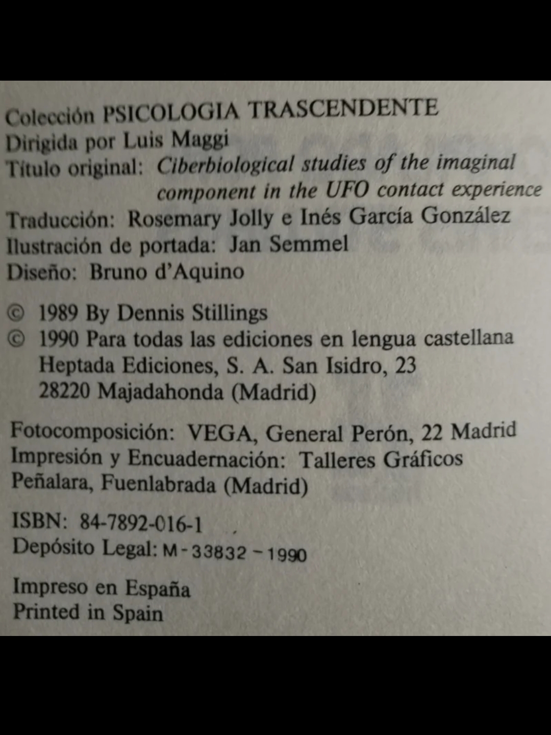 Libro: Lo Imaginario en el Contacto Ovni