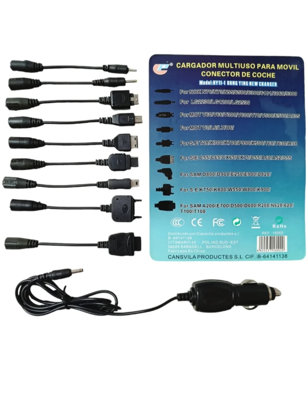 Cargador Coche 12 en 1 HY11-1