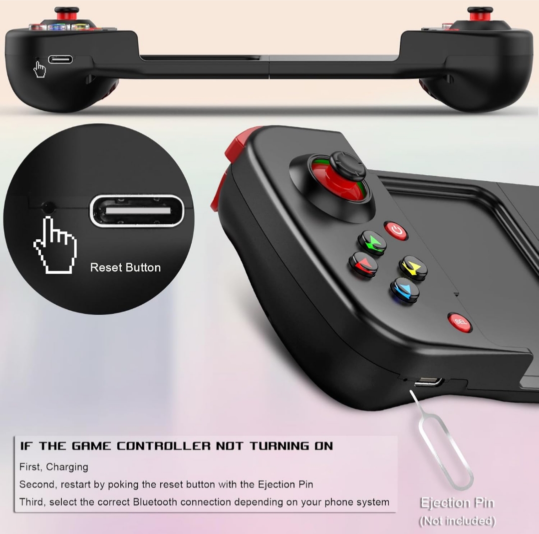 Controlador Juego Bluetooth para iOS, Android y PC