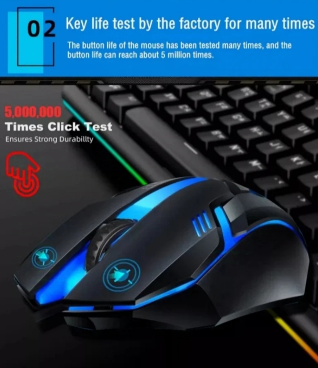 Ratón Gaming USB 2000 DPI LED Silencioso
