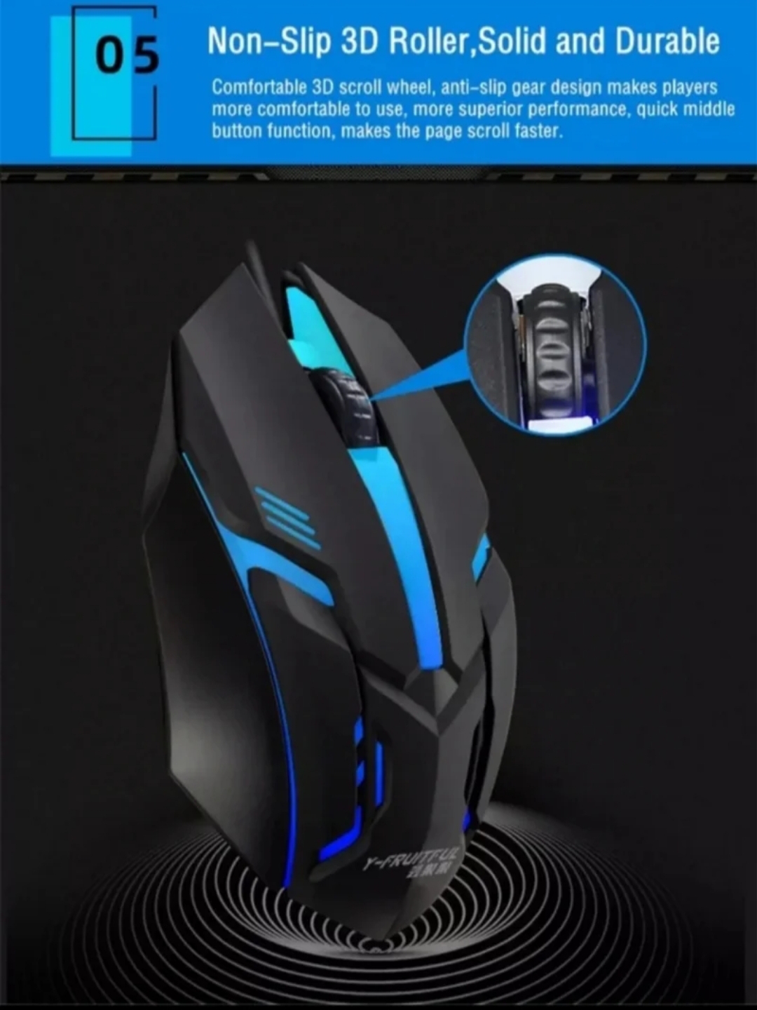Ratón Gaming USB 2000 DPI LED Silencioso