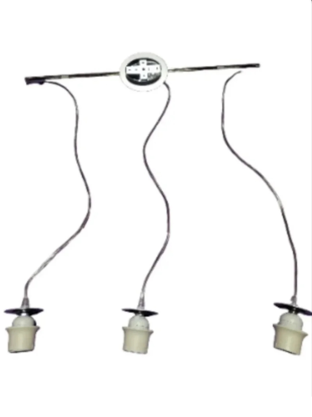 Lámpara colgante techo 3 luces plata cristal