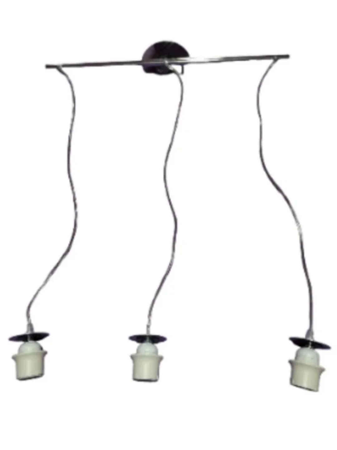 Lámpara colgante techo 3 luces plata cristal