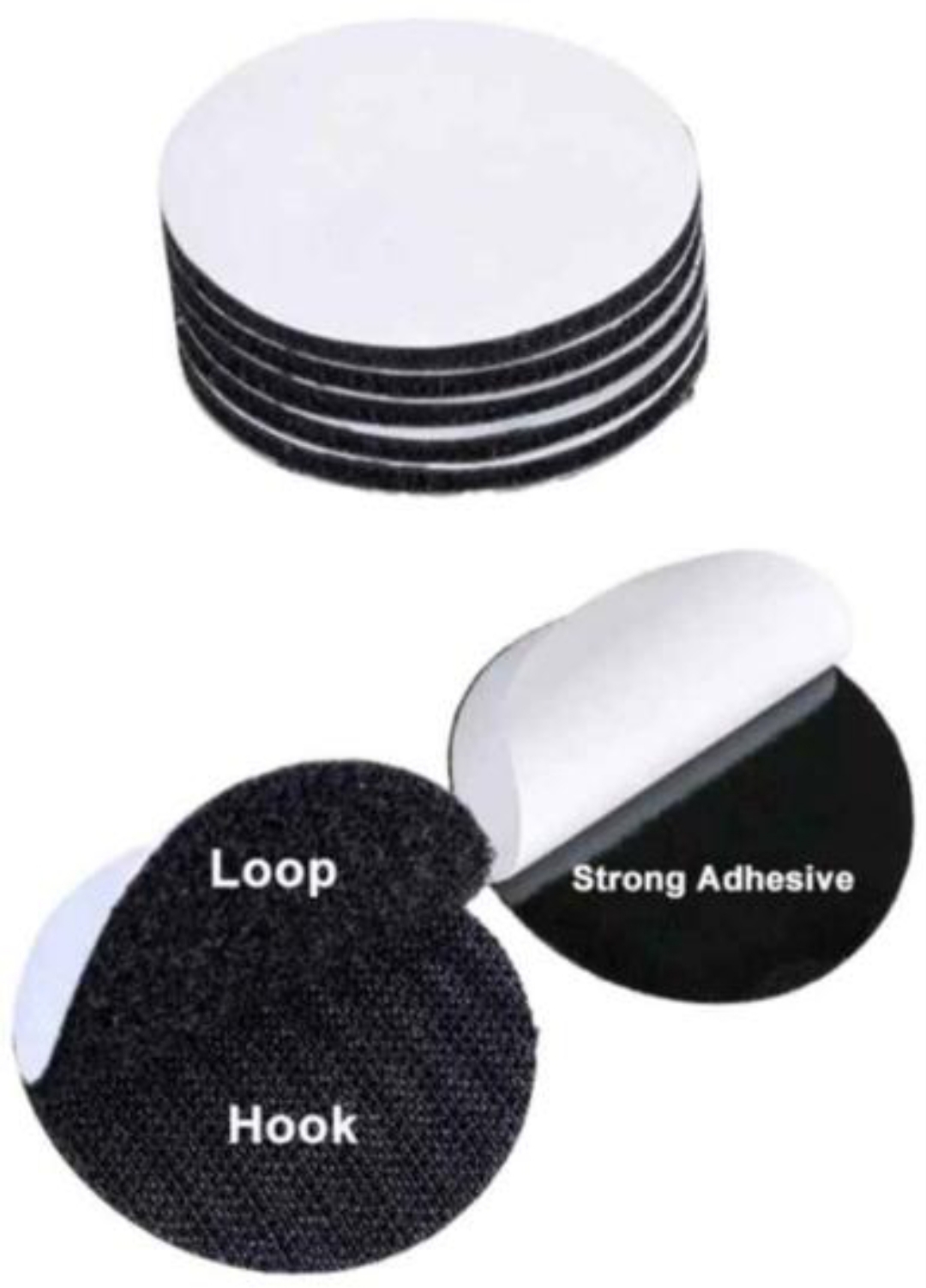 Pack 5 sujetadores Velcro autoadhesivo 60×60 mm