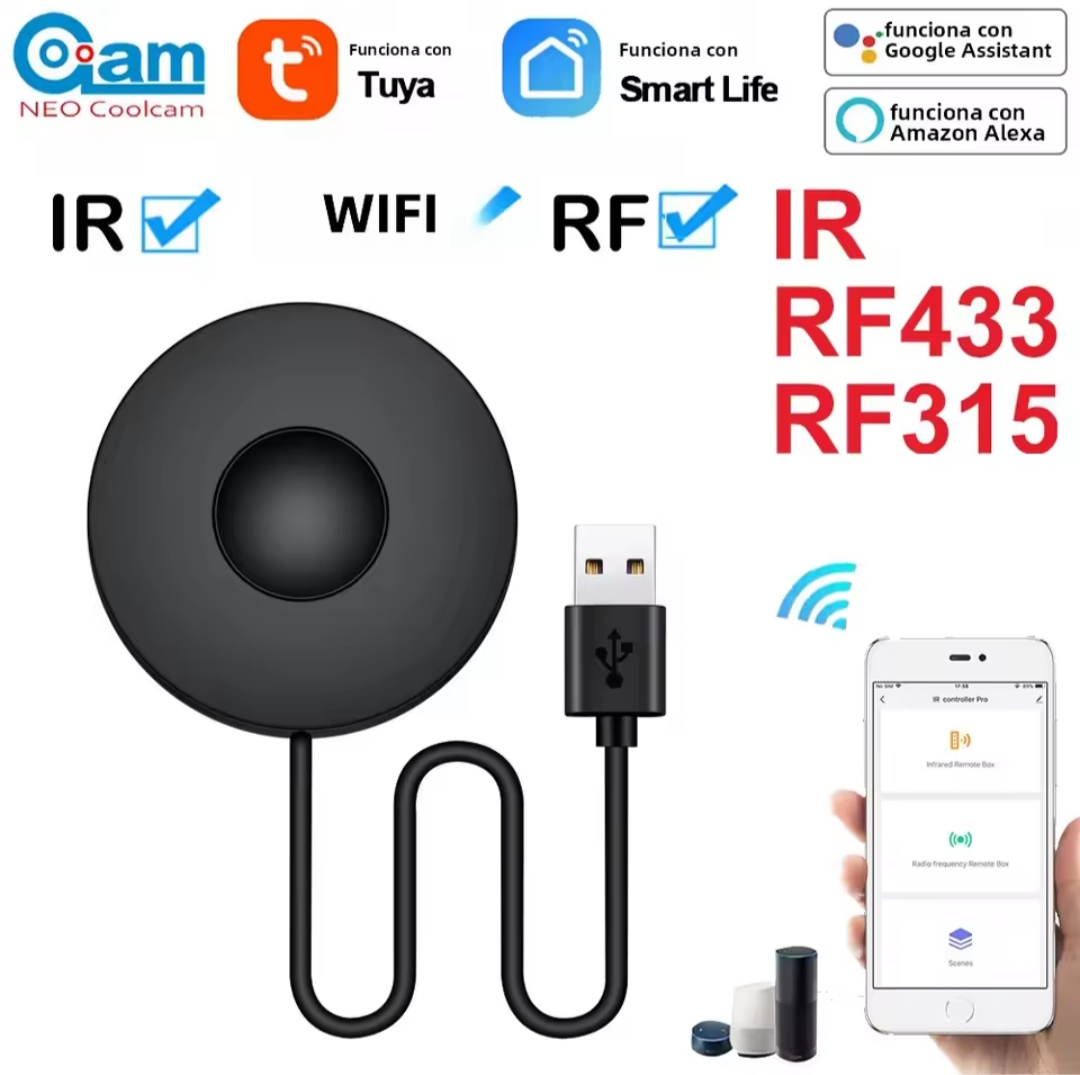 Control Remoto WiFi IR & RF Todo en Uno