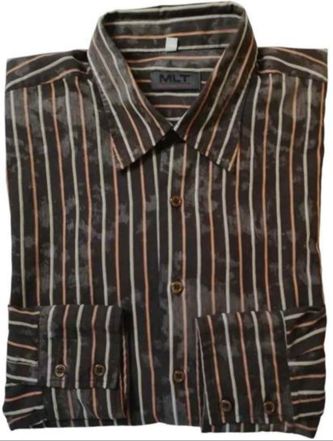 Camisa Milímetro L Rayas Marrón Seminueva