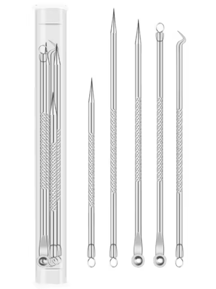 Removedor Acné 5 Piezas Acero Inoxidable
