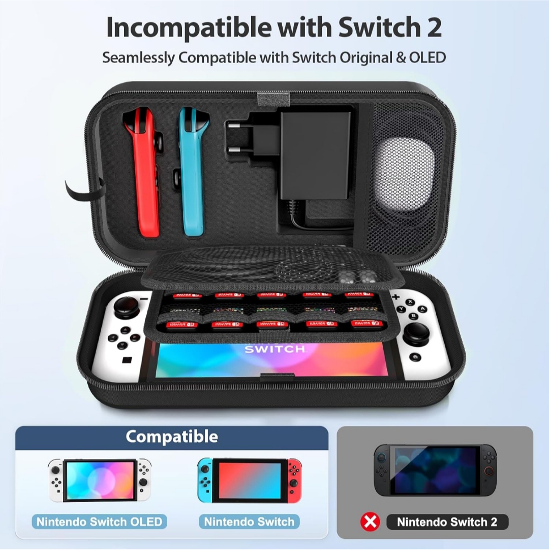 Funda Premium Switch y OLED con 20 Ranuras