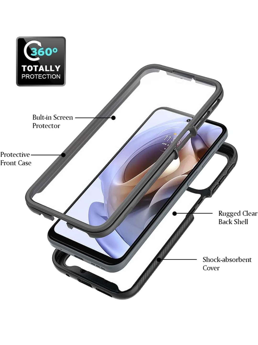 Carcasa 360º TPU Doble Protección Moto G31/G41