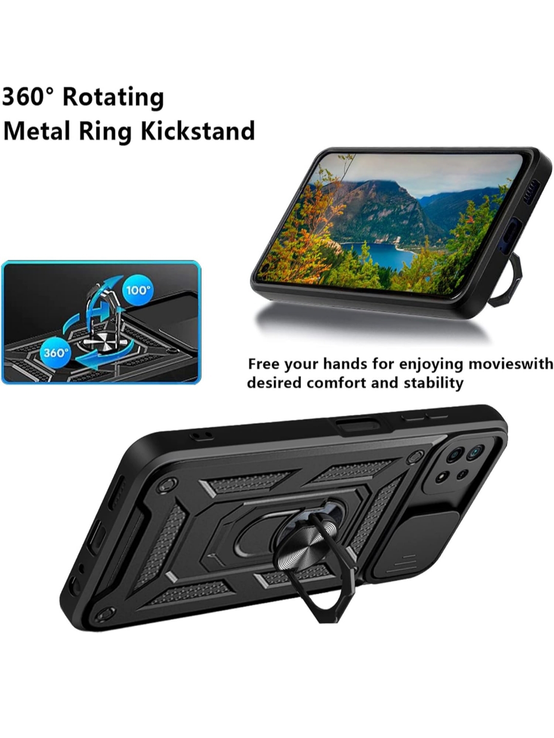 Funda Antigolpes Samsung A22 5G con Anillo Soporte