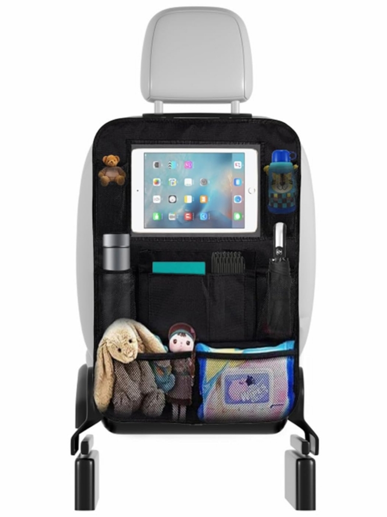Organizador coche 10 bolsillos con soporte tablet