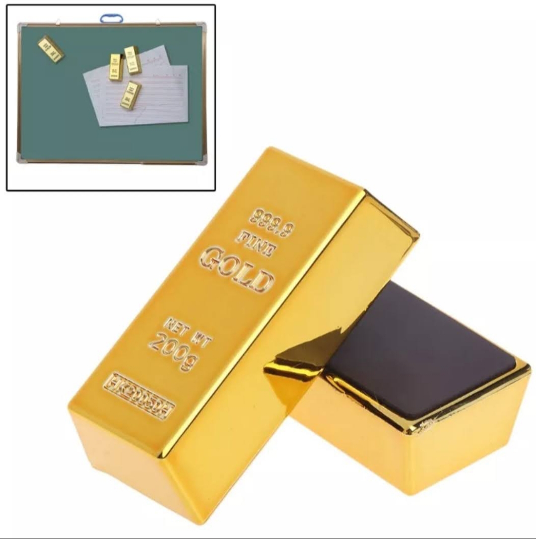 Imán Lingote Dorado Premium para Nevera