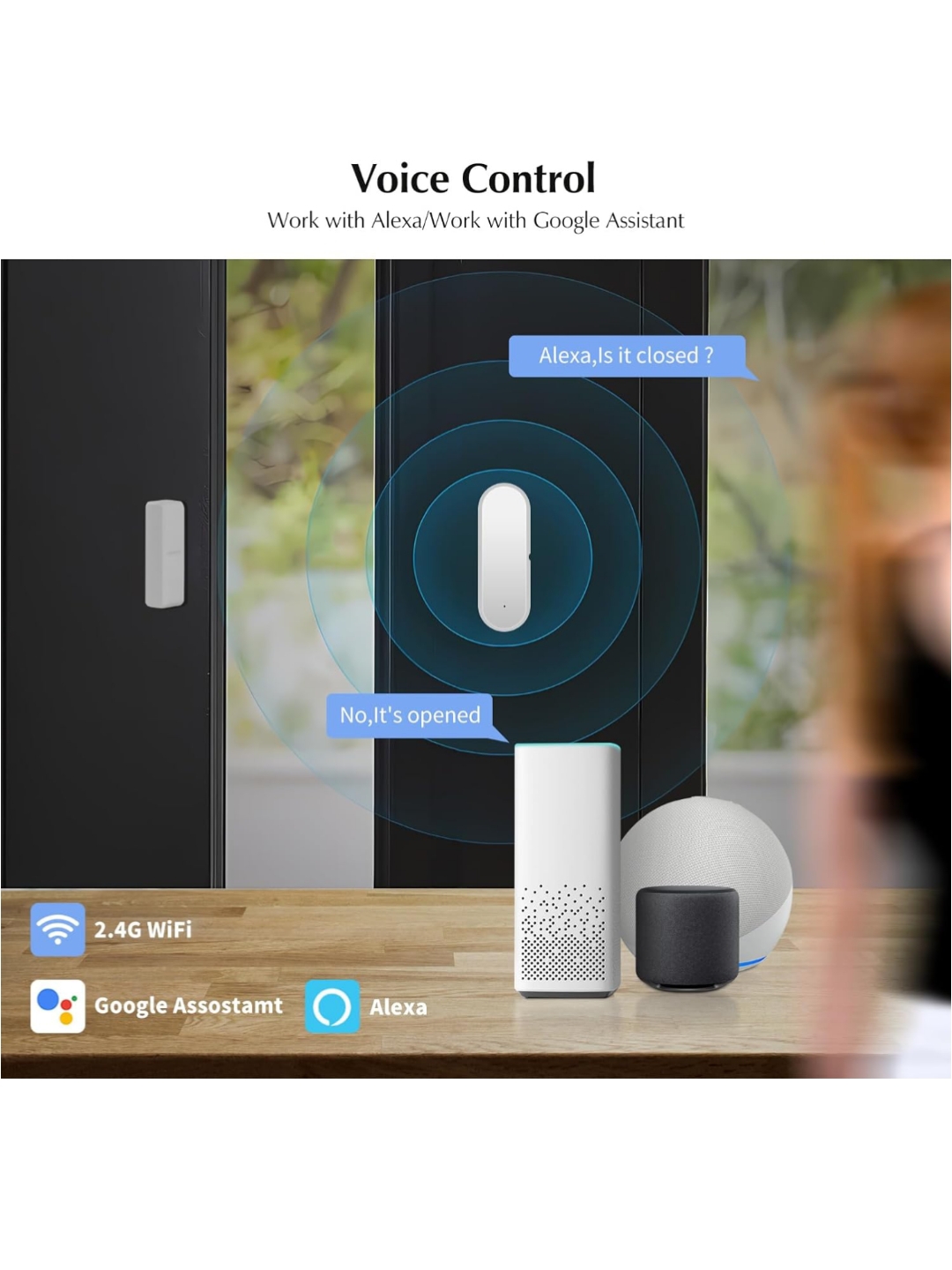 Sensor WiFi Puerta/Ventana Smart Tuya