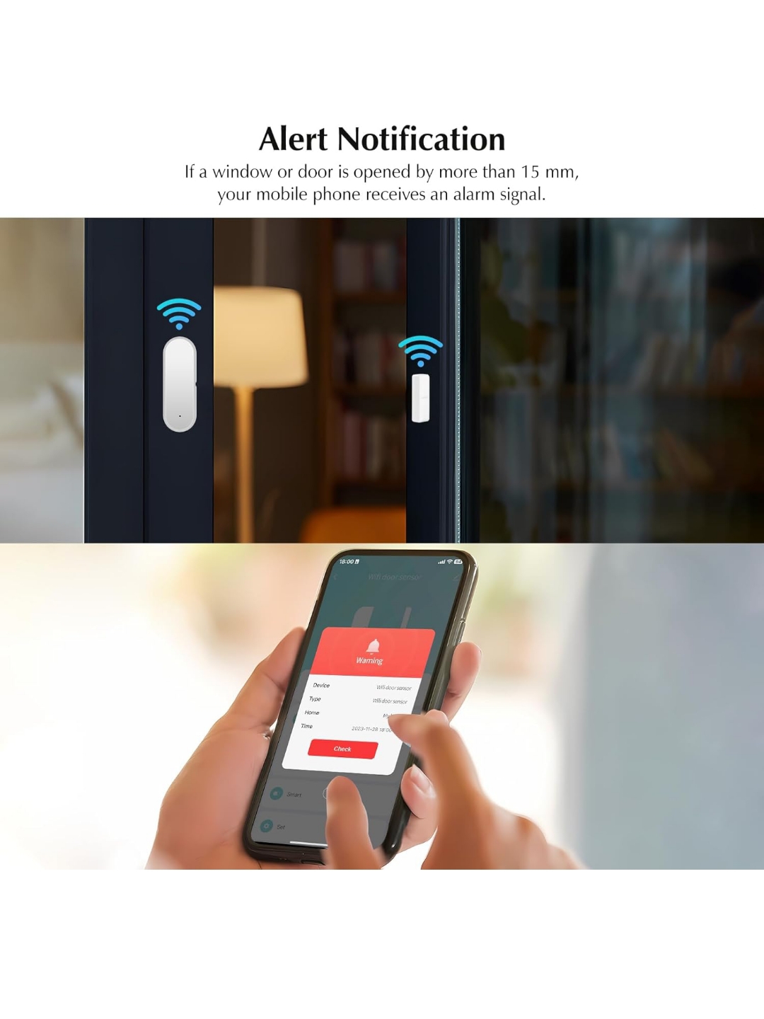 Sensor WiFi Puerta/Ventana Smart Tuya