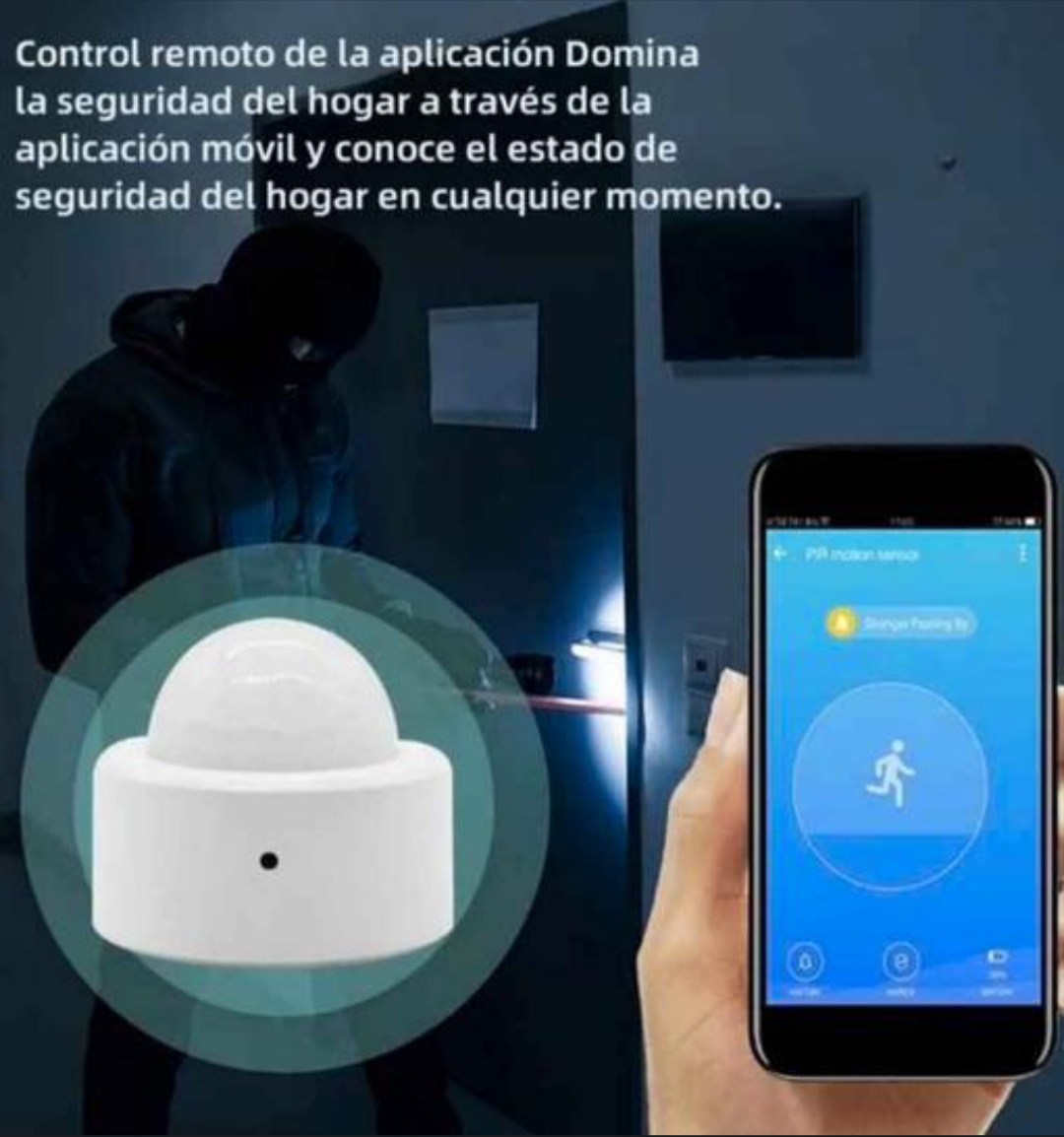 Sensor Movimiento PIR Zigbee Tuya 3.0 – Seguridad Inteligente