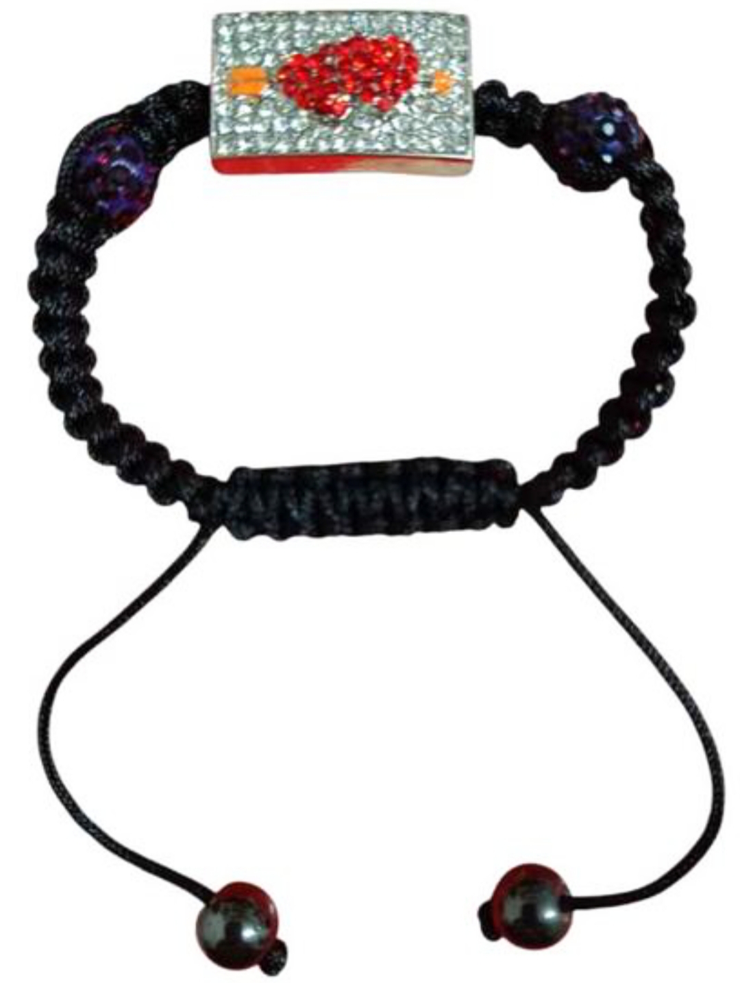 Pulsera Macramé Shambala Corazones Amatista