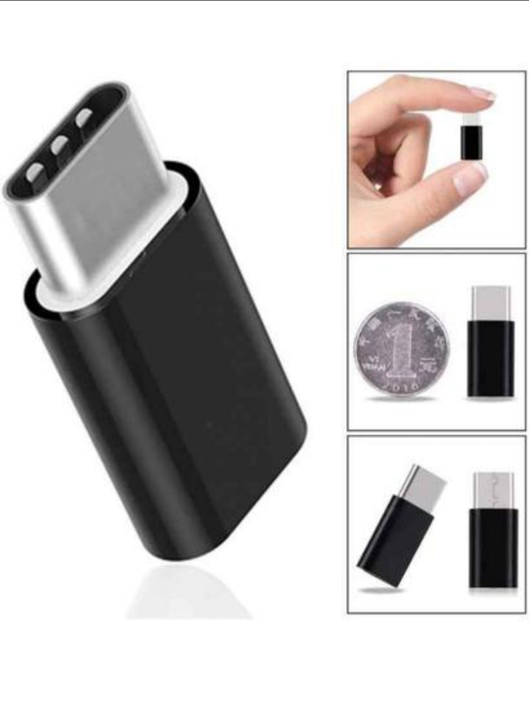 Adaptador Micro USB a USB-C – Negro