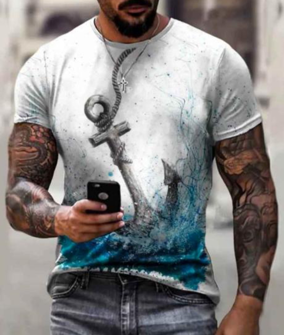 Camiseta Ancla 3XL Retro Vintage Verano