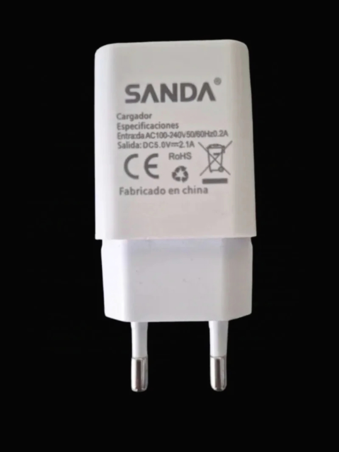 Cargador USB Sanda 5V 2.1A – Carga Rápida y Segura