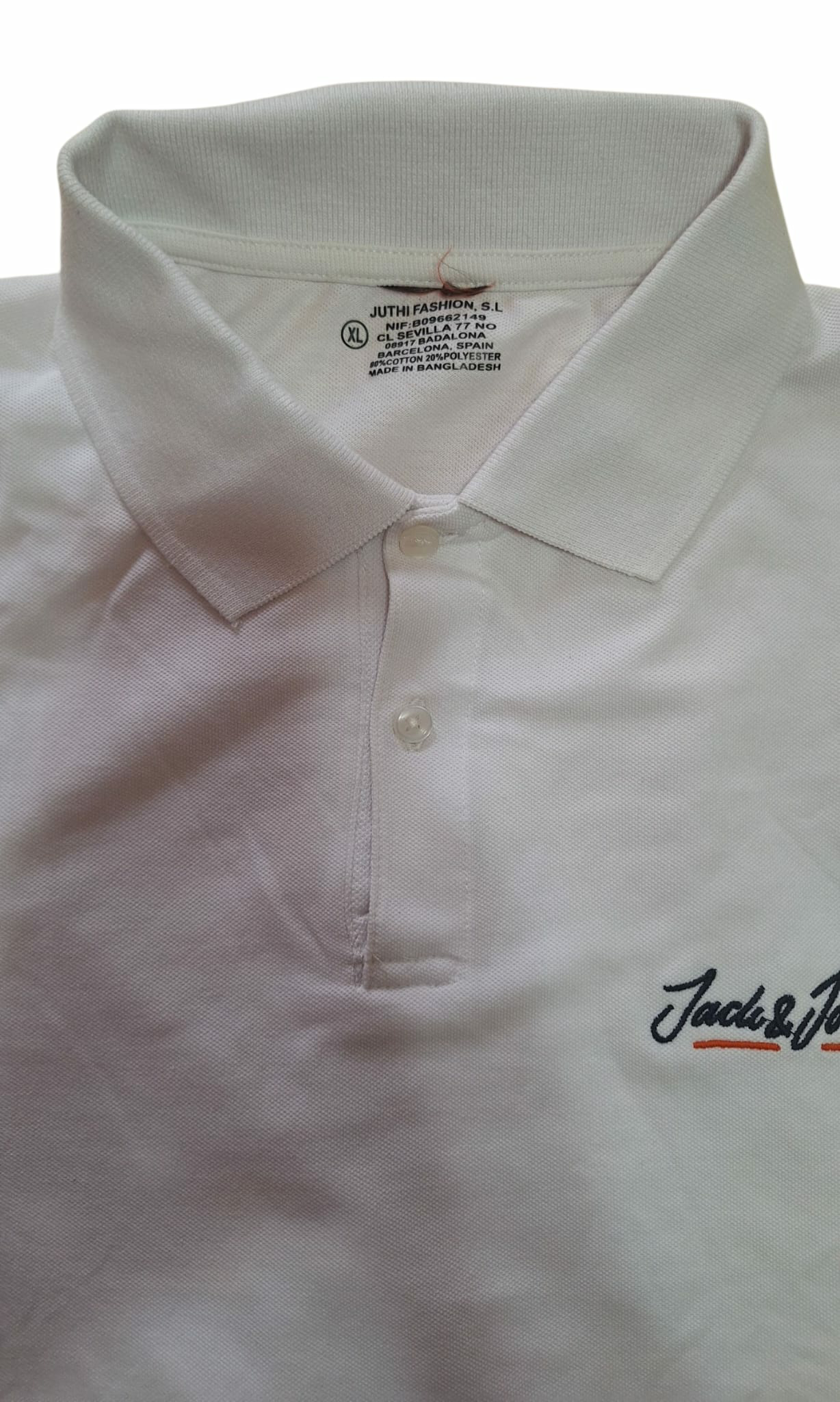 Polo Jack & Jones Blanco Hombre XL