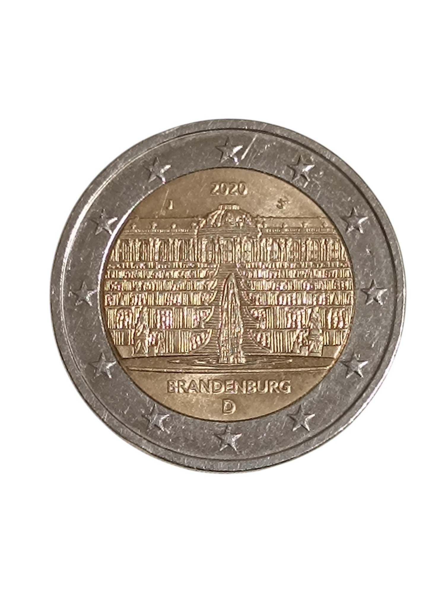 Moneda 2€ Alemania 2020 Brandeburgo Sanssouci Conmemorativa