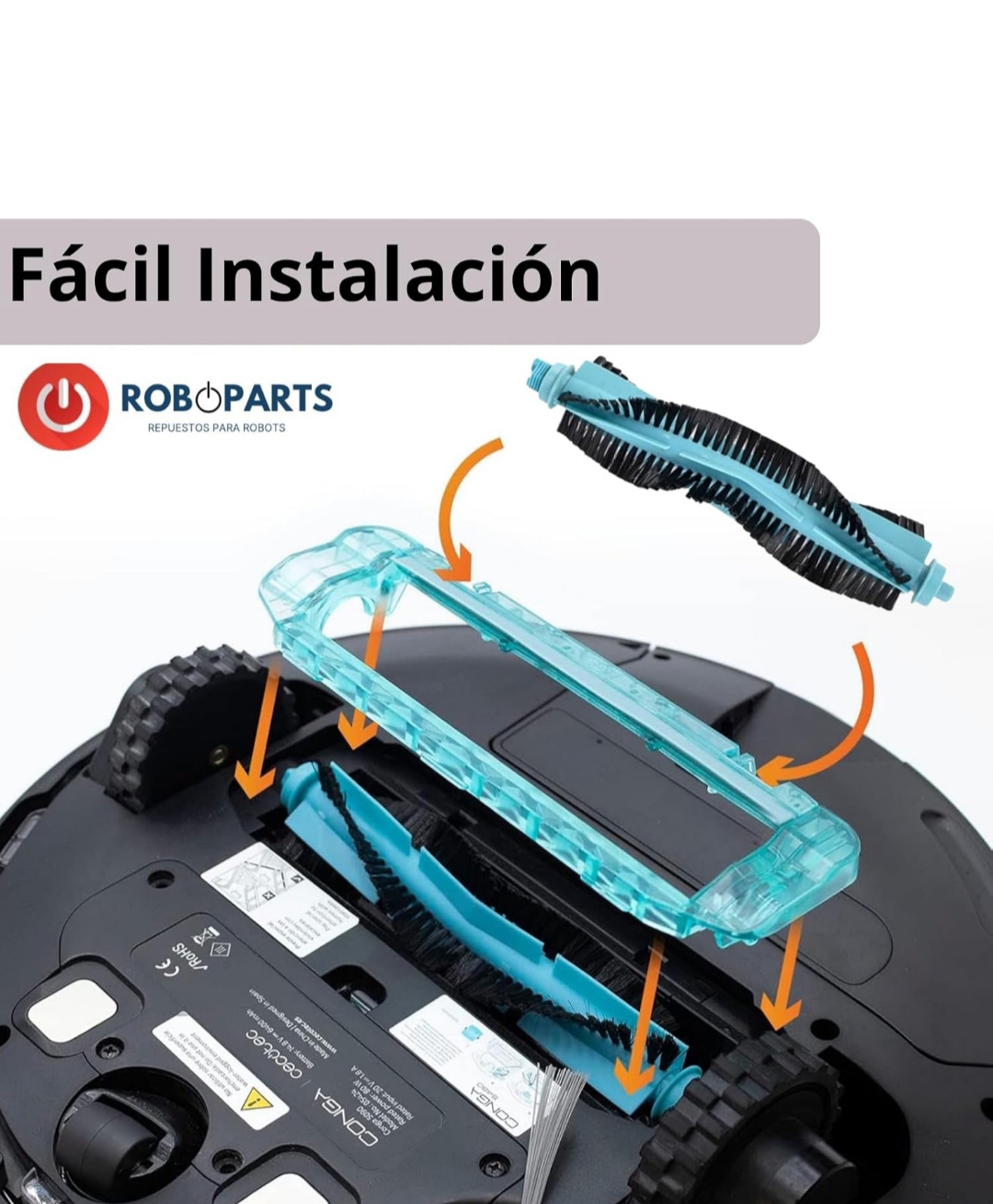 Cepillo central compatible Conga 20090 – Larga vida